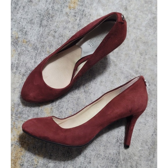 Michael Michael Kors Women's Burgundy Suede Pumps Heels Size 7 - Picture 4 of 12